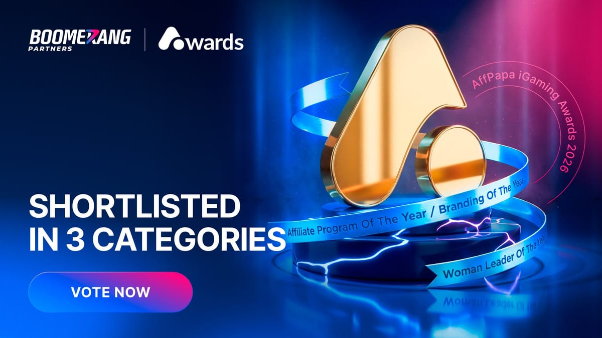 Boomerang Partners Nominated for Two Categories at AffPapa iGaming